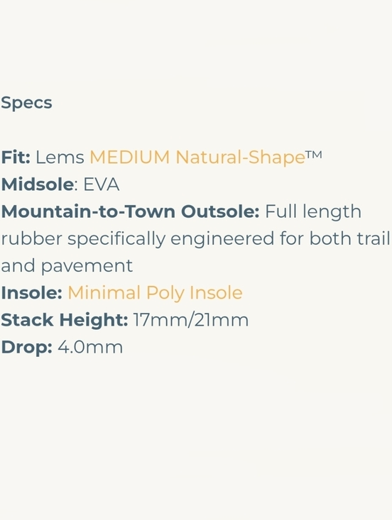 LEMS Trailhead Minimalist Hiking Shoes Desert Khaki Men's 8.5 / Women's 10 - Picture 12 of 12